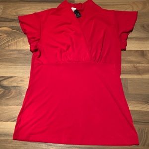Red Cap Sleeve Top
